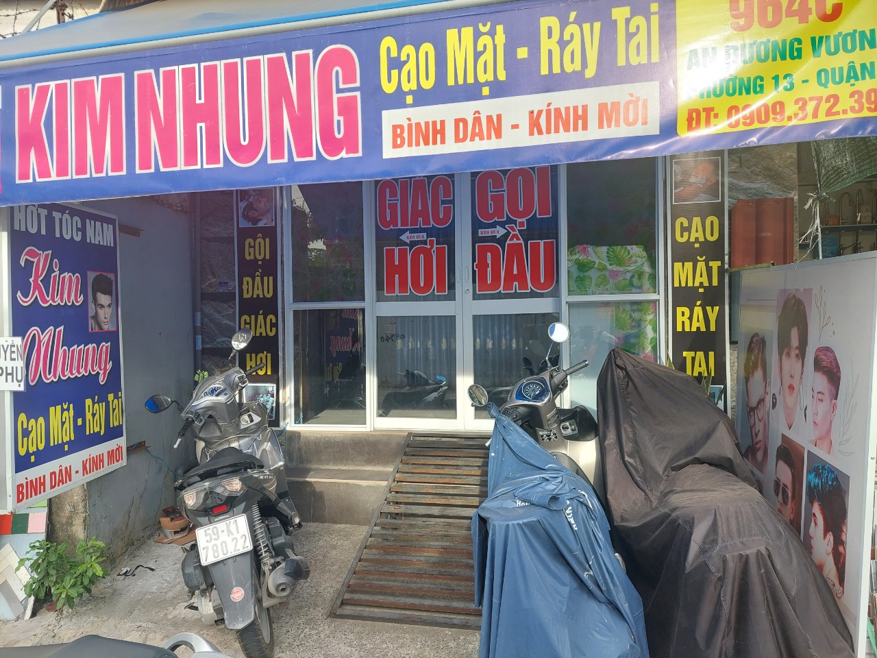 Sang tiệm tóc Nam mặt tiền đường An Dương Vương, Phường 13, Quận 6