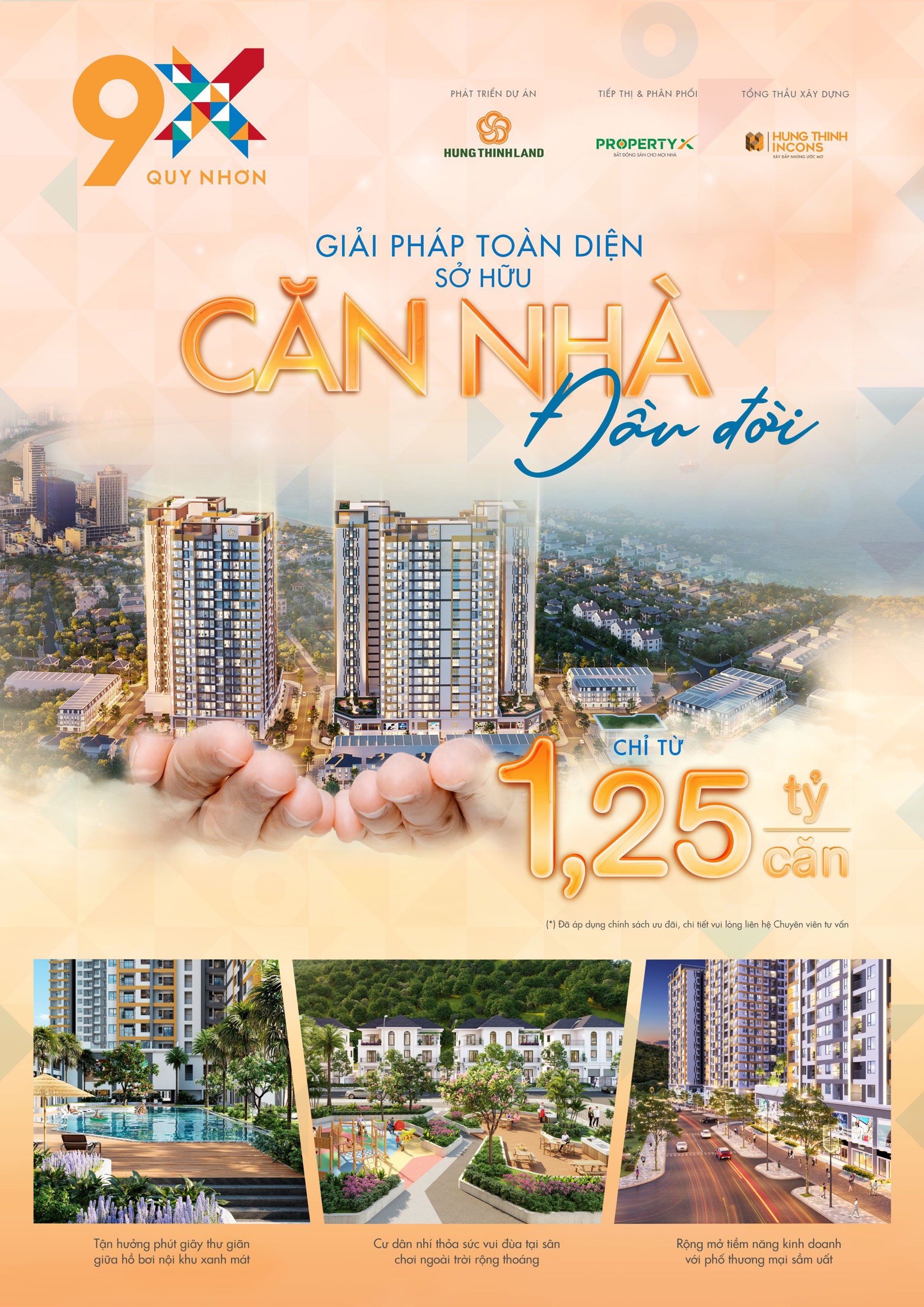 Bán chung cư cao cấp view biển Quy Nhơn chỉ 1,2 tỷ sổ đỏ lâu dài