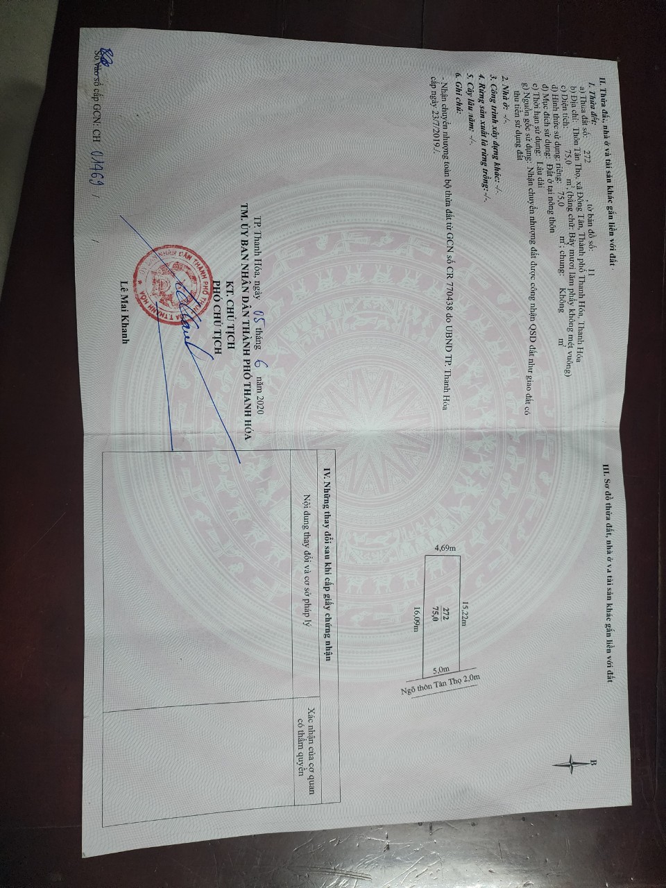 Chính chủ cần bán gấp nhà tại Xã Đông Tân, TP Thanh Hóa, tỉnh Thanh Hóa