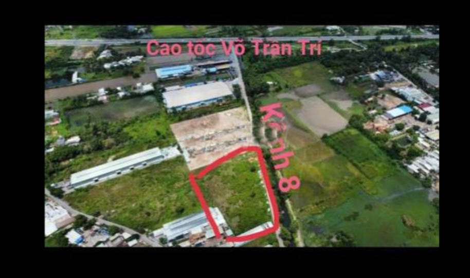 Cho thuê đất mặt tiền đường Kênh 8 xã Tân Kiên