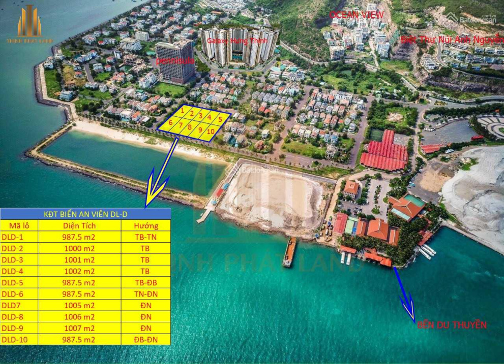 1ha đất xây khách sạn view biển, vị trí trung tâm KĐT An Viên, Nha Trang, Khánh Hòa
