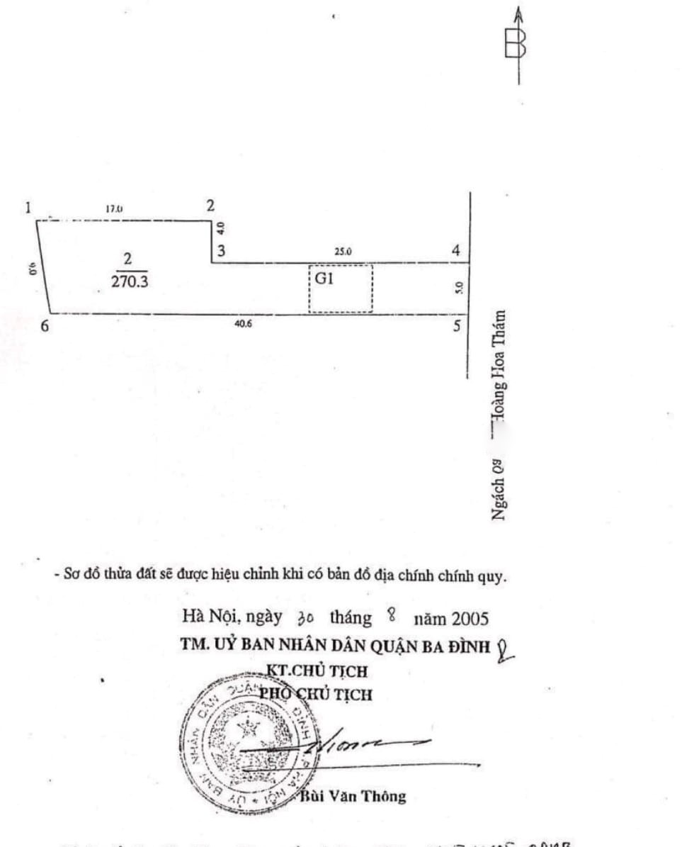 Bán Đất Thổ Cư Hoàng Hoa Thám 270M2 mặt tiền 5M -Nở Hậu -2 Mặt thoáng -22 Tỷ