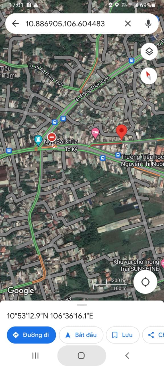 Chủ cần thu hồi vốn. Giảm 500tr, Bán gấp lô đất 120m2 mặt tiền đường Phạm Thị Giây. Ngay sát đường Tô Ký. Sát ngã ba Tô Ký- Đặng Thúc Vịnh