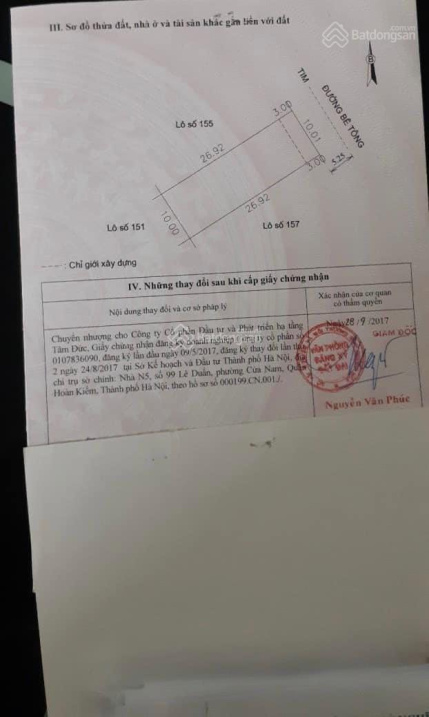 Bán đất bến du thuyền Nha Trang, lô 156 khu 10, dt 299,5m2 - Giá bán 43,5 tr/m2