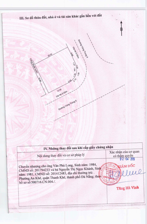 Bán đất biệt thự 2MT Vùng Trung 4 và Vùng Trung 5 - Quận Ngũ Hành Sơn