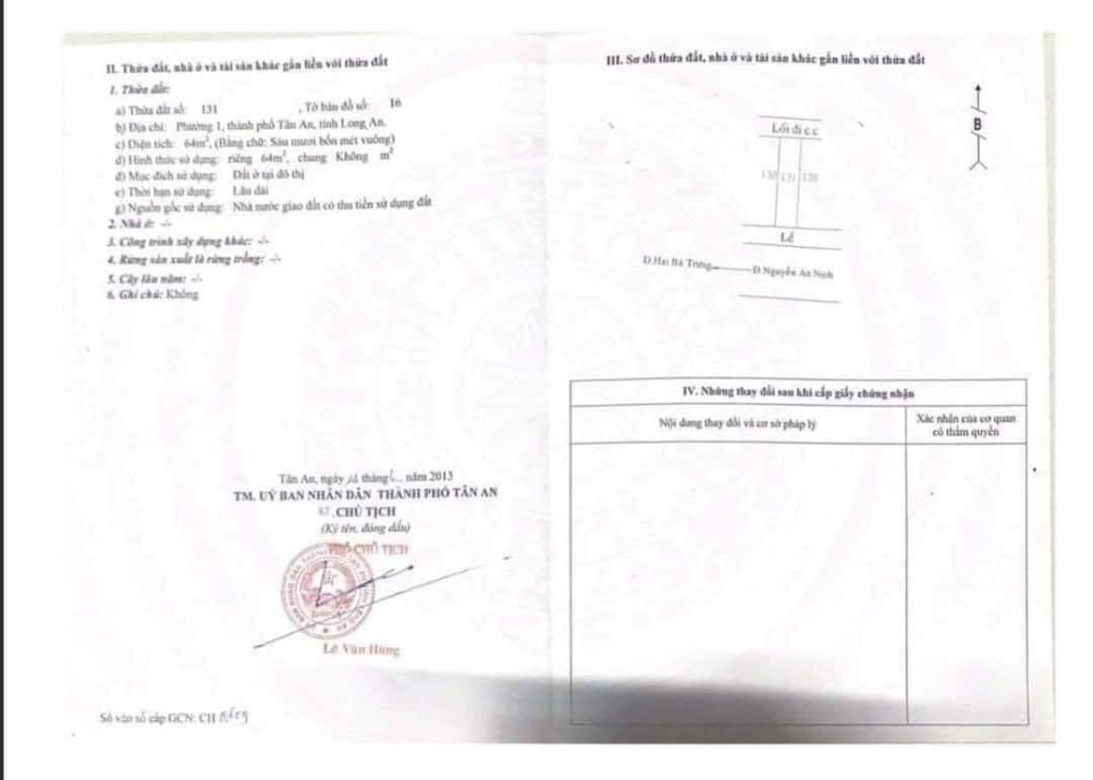 Bán đất mặt tiền chợ đêm TP Tân An, thích hợp kinh doanh L/H 0909 480 087