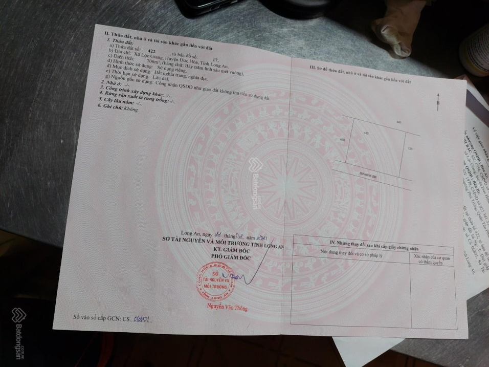 Bán đất nghĩa trang, đất thổ mộ, Ấp Lộc Hòa, xã Lộc Giang - Đức Hòa - Long An, giá bán 2,65 tỷ TL