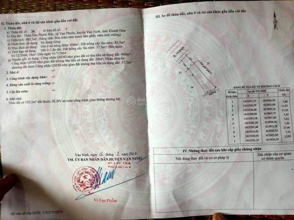 Bán đất thổ cư QL1A - 400m đất ONT, mặt tiền 7.8m - giá 3 tỷ 900 triệu