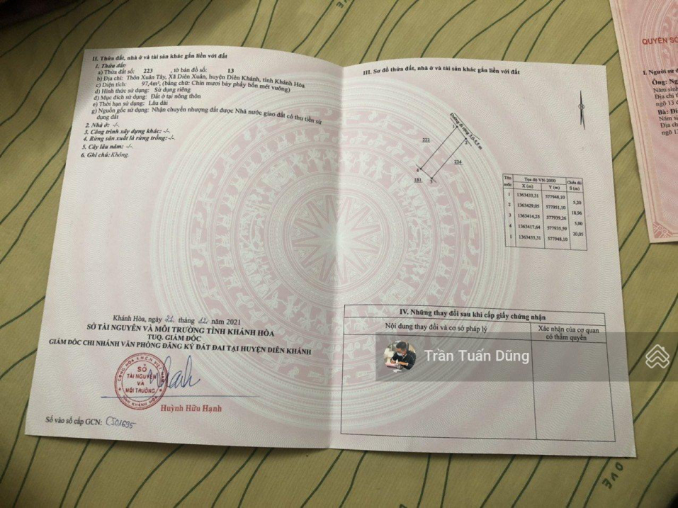 Bán gấp lô đất Diên Xuân, Diên Khánh giá đầu tư