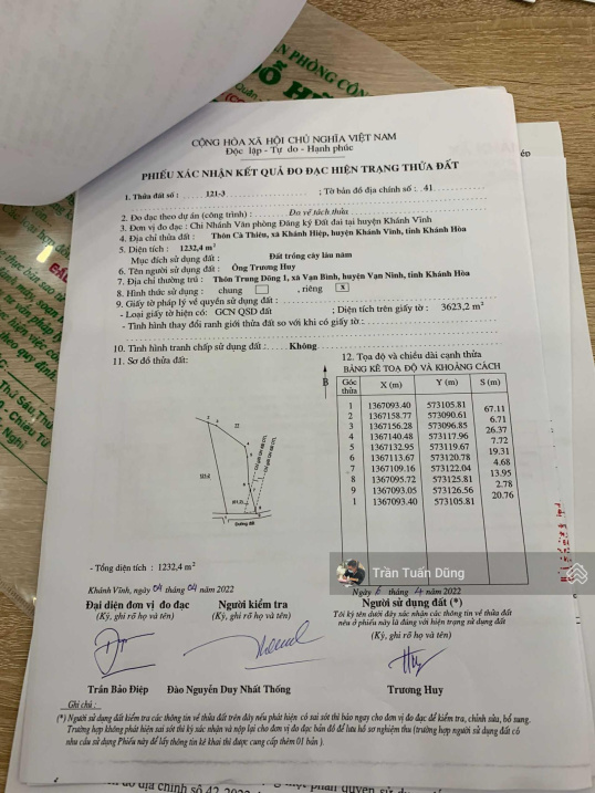 Bán gấp mảnh vườn Khánh Hiệp, Khánh Vĩnh mùa tết