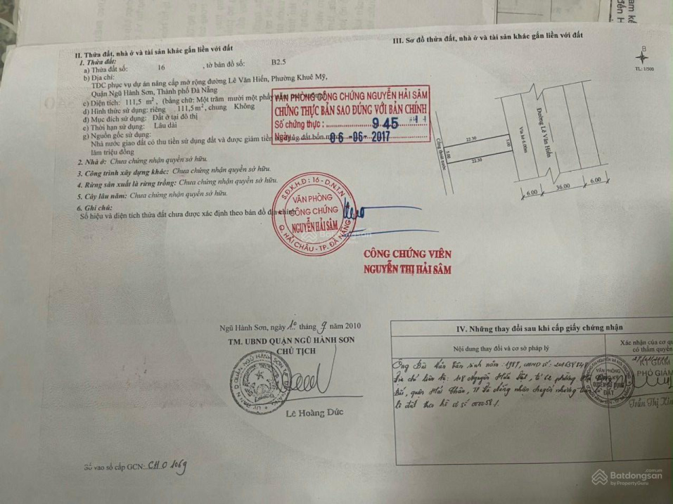 Bán lô MT đường Lê Văn Hiến gần bệnh viện 600 giường