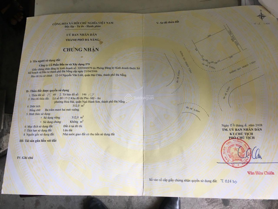 Bán lô góc 2 mặt tiền đường Vùng Trung 18 và Vùng Trung 19, khu đô thị Phú Mỹ An, Đà Nẵng