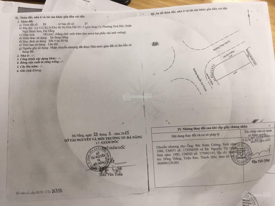 Bán lô góc Nguyễn Cơ Thạch và Thuỷ Sơn 5, Ngũ Hành Sơn, Đà Nẵng