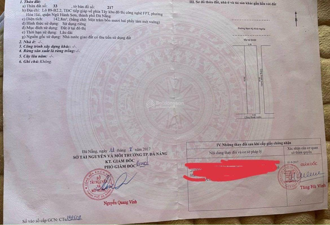 Bán lô mặt tiền đường Nam Kỳ Khởi Nghĩa - Ngũ Hành Sơn đối diện FPT