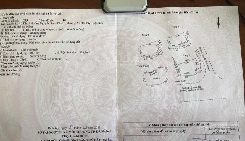 Bán nhà 2 mặt tiền đường 10m5 Lý Nam Đế ngay chợ đêm cầu Rồng