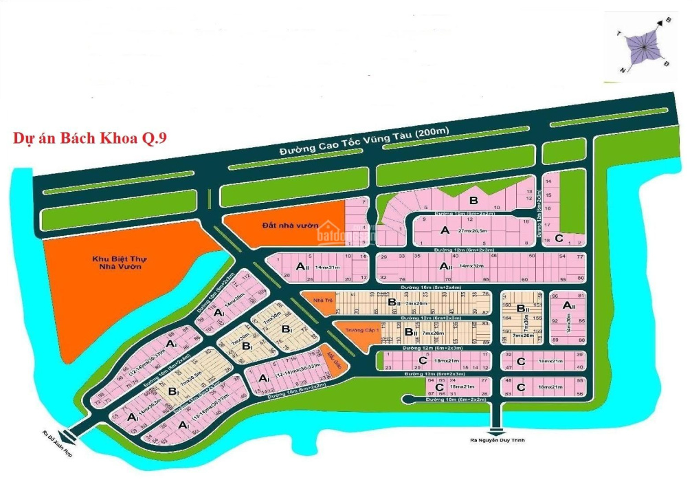 Bán nhanh lô đất tại dự án đại học Bách Khoa, Quận 9, bán 3 lô trục chính