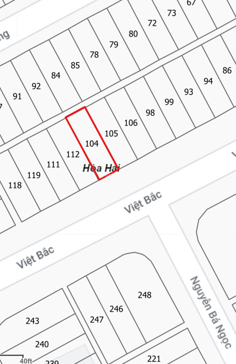 Cần bán gấp lô đất đường Việt Bắc, Hòa Hải, Ngũ Hành Sơn, Đà Nẵng