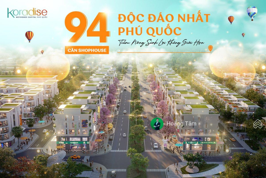 Căn góc 3MT Shophouse Phố Hàn Quốc Meyhomes Phú Quốc. Vốn chỉ 6 tỷ sở hữu lâu dài
