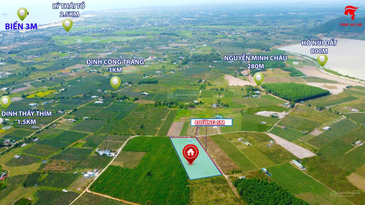 Chính chủ bán gấp 1000m2 xã Tân Tiến, Thị Xã LaGi, giá rẻ 750 triệu