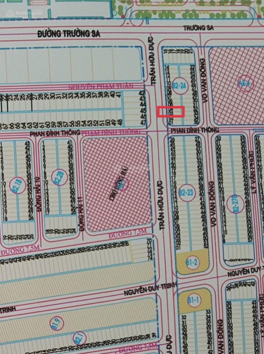 Chính chủ cần bán lô đất mặt tiền đường Trần Hữu Dực, TĐC Tân Trà, Ngũ Hành Sơn, Đà Nẵng