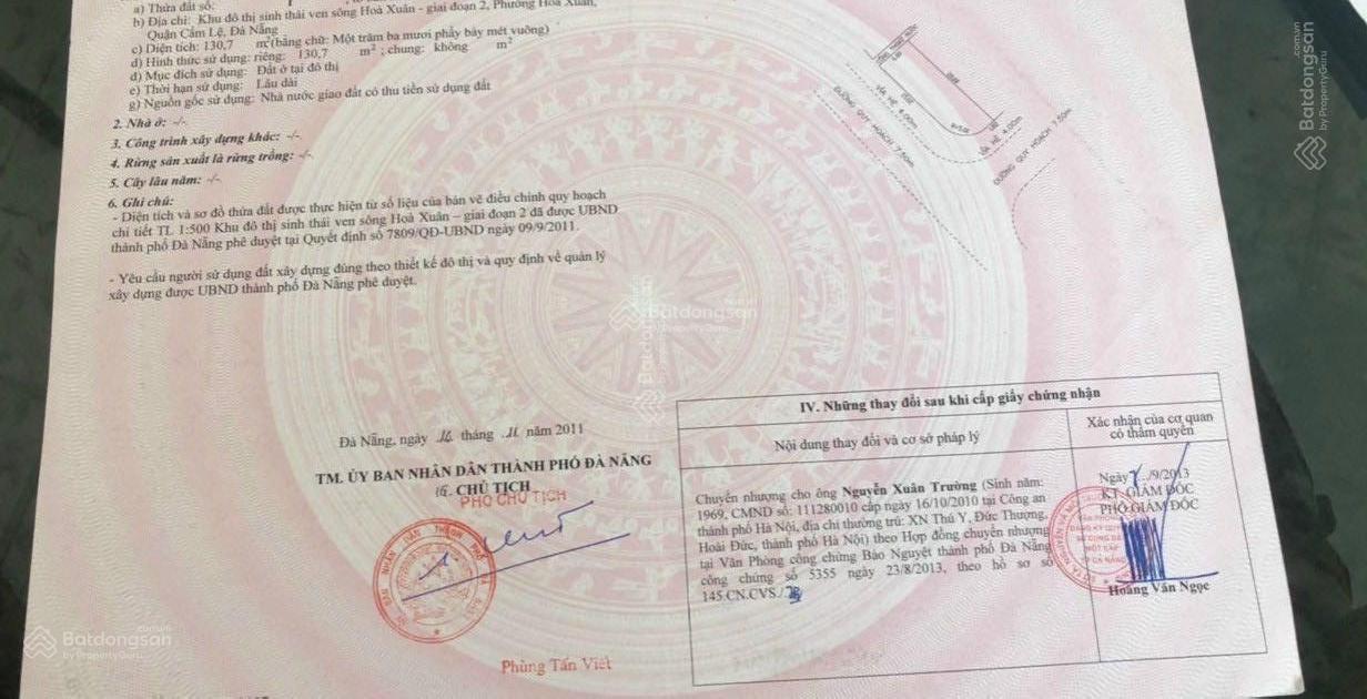 Chính chủ cần bán lô góc 2 mặt tiền Bùi Thiện Ngộ và Hoàng Hiệp, Hoà Xuân, Cẩm Lệ