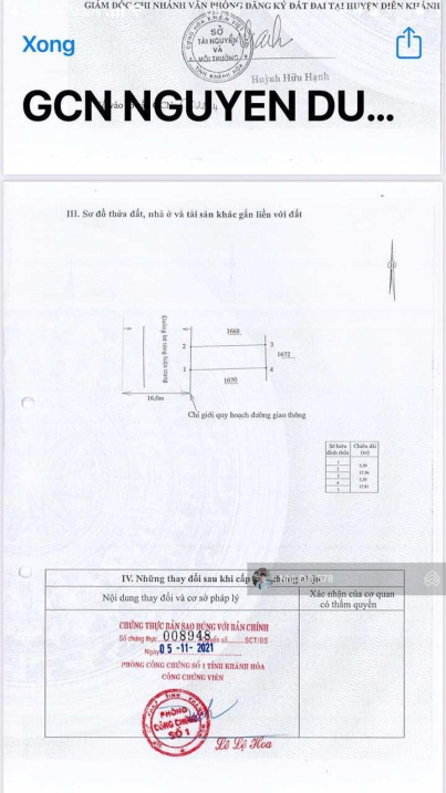 Đất mặt đường Đồng Giữa kinh đường nhựa 16m, Diên Điền, Diên Khánh cách Đồng Khởi 100m