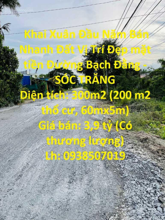 Khai Xuân Đầu Năm Bán Nhanh Đất Vị Trí Đẹp mặt tiền Đường Bạch Đằng - SÓC TRĂNG
