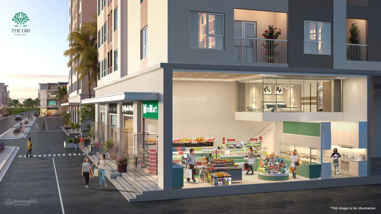 Kinh doanh shophouse The Ori Garden với hơn 7000 cư dân sinh sống - sở hữu chỉ 650 triệu