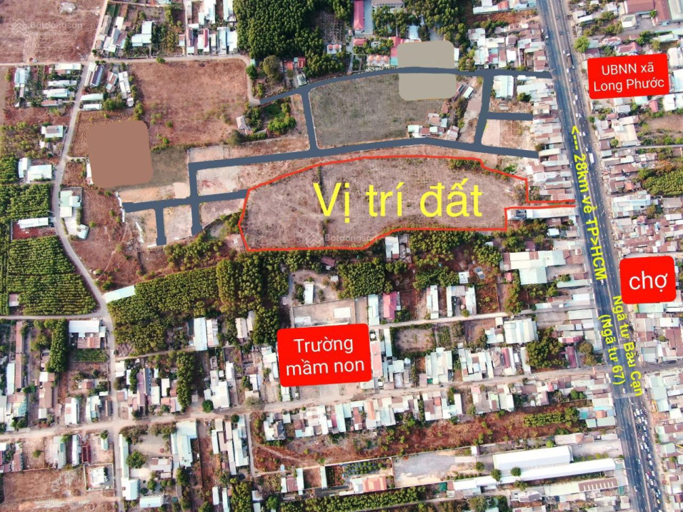 Mặt tiền QL51 tổng 2,4ha 2 mặt tiền gần ngã tư 67 thích hợp kho bãi, nhà xưởng, giá thương lượng