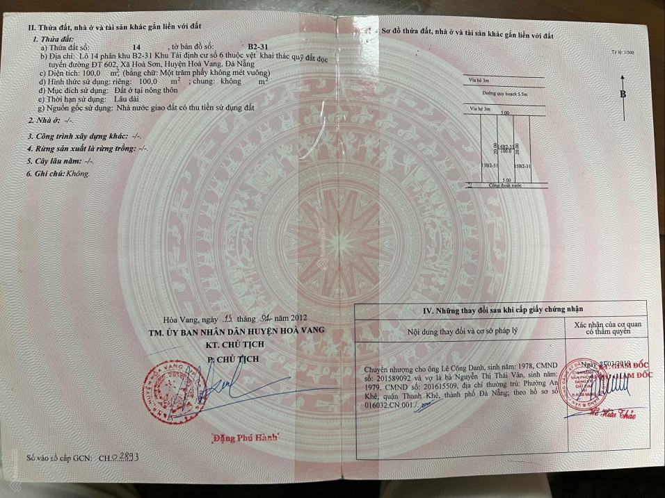 Một lô rẻ duy nhất tại Hoà Sơn 6 đường 5.5m giá chỉ 1750tr LH 0905 556 909