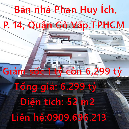 Bán nhà Phan Huy Ích, Phường 14, Quận Gò Vấp, TP.HCM