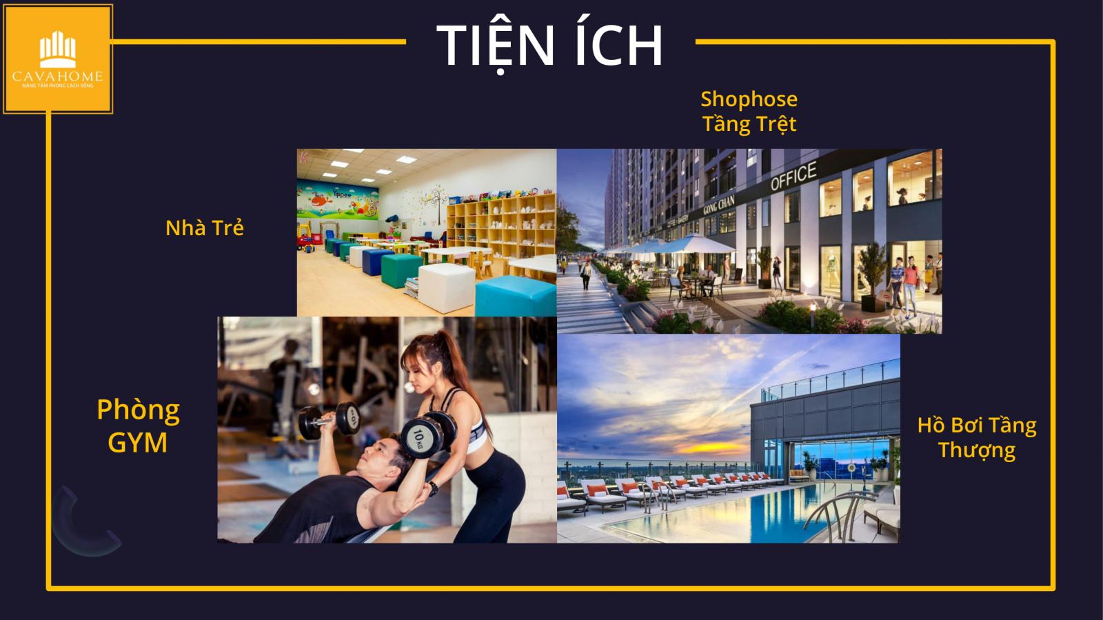 Hệ thống tiện ích nội khu tại CavaHome