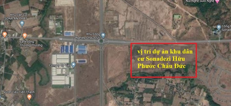 Vị trí dự án Khu dân cư Sonadezi Hữu Phước