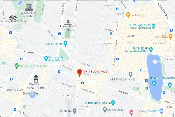 Vị trí của tòa nhà DOJI Tower toa nha doji tower 3