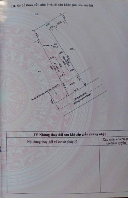 Bán đất Bình Dương. Mặt tiền đường Ngã ba Lăn Xi, phường Thới Hòa, thị xã Bến Cát. DT: 1200m2, trừ lộ giới, còn 855m2 (có 160m2 thổ cư). Giá: 10 tỷ (TL)