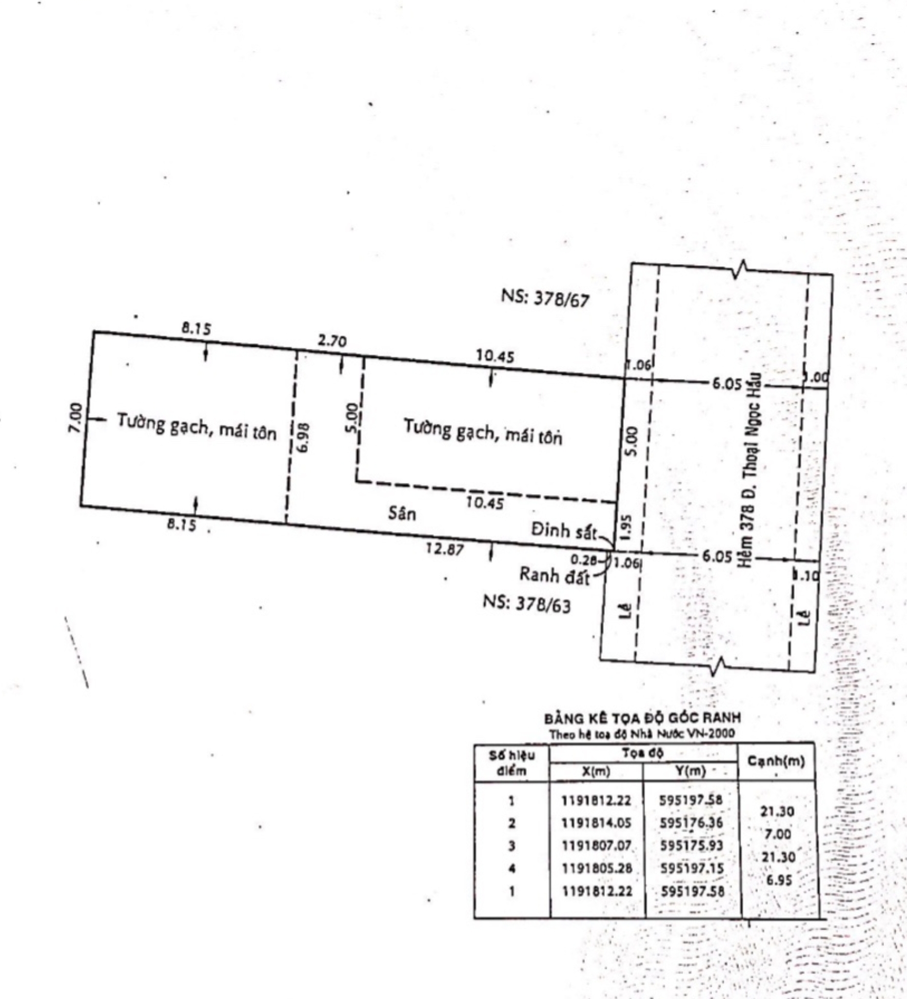 Bán nhà đường Thoại Ngọc Hầu, hẻm 8m. dt 7x22. Giá 11.8 tỷ tl