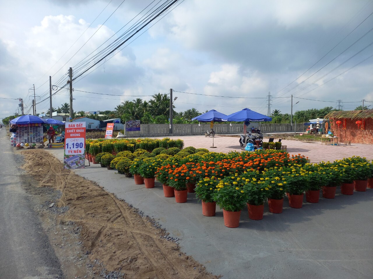 Đất Thổ Cư Mặt Tiền QL1A Liền Kề TP Mỹ Tho-Chợ Tân Hiệp Gía Chỉ 990TR/Nền