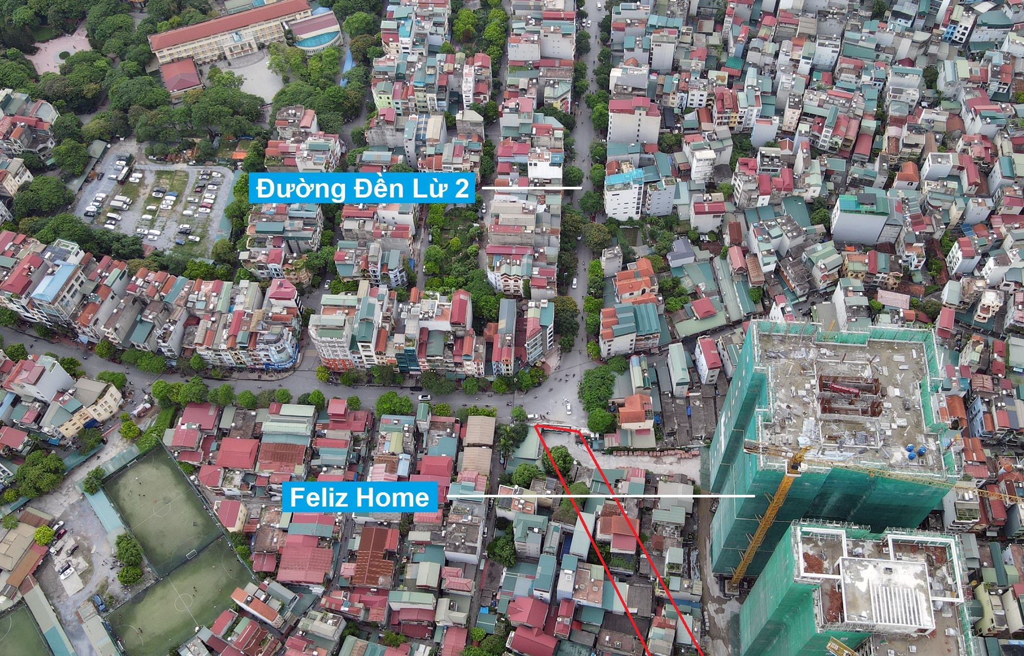 BÁN NHÀ ĐỀN LỪ 90M2 - LÔ GÓC - Ô TÔ DỪNG ĐỖ -MẶT TIỀN 9.6M - SẦM UẤT - GIÁ 18 TỶ