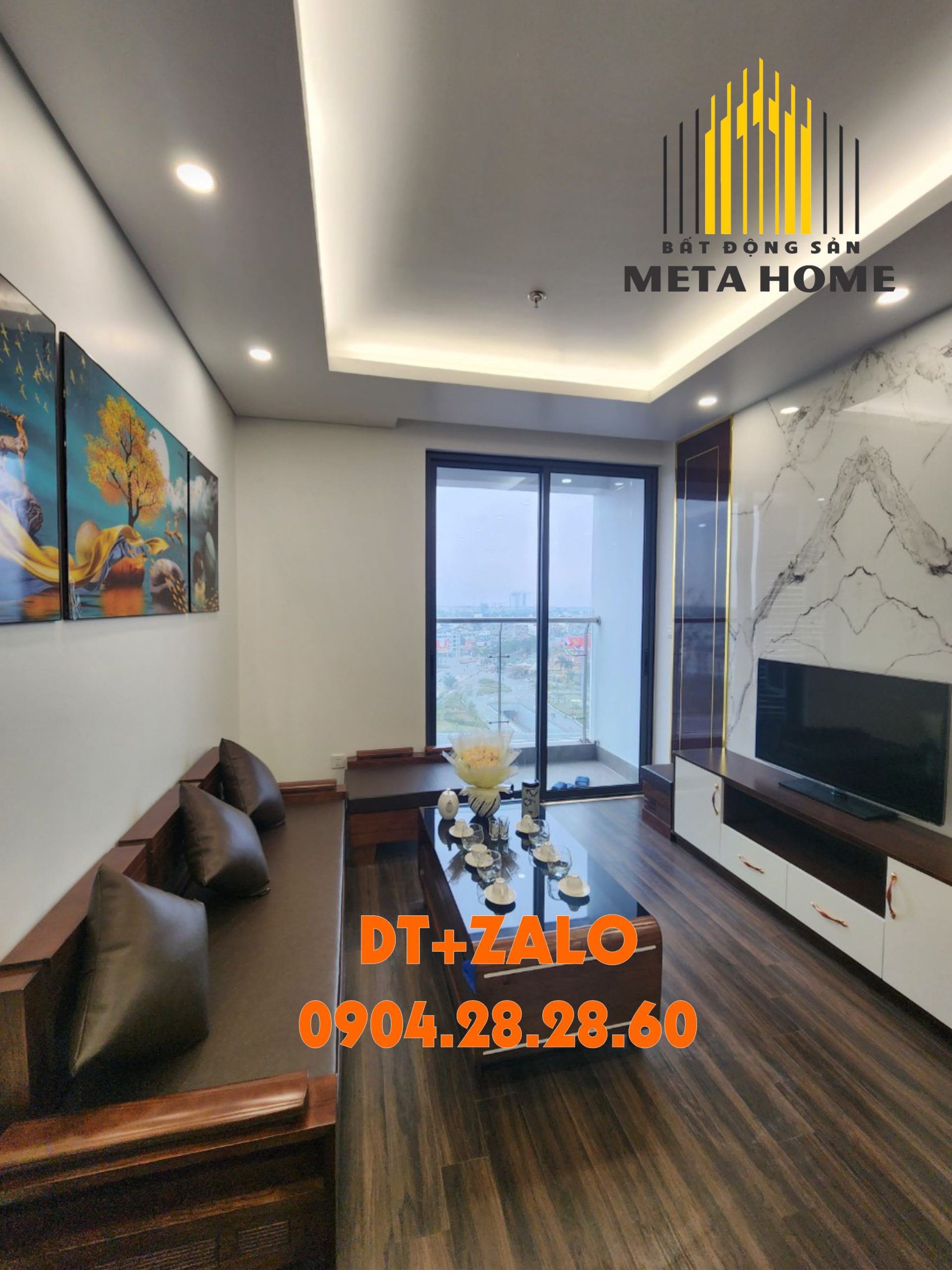 Cho thuê căn chung cư Hoàng Huy Grand full đồ