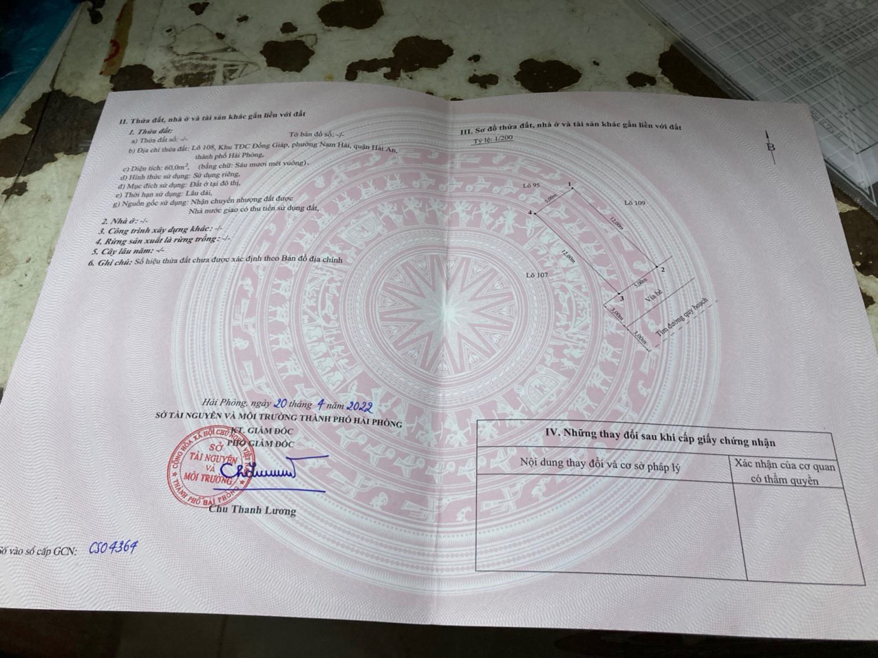 Cần Bán Lô đất 60m2 rẻ nhất TĐC Đồng Giáp