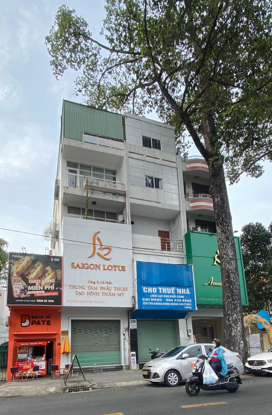 Cho thuê nhà nguyên căn mặt tiền 112 Bùi Thị Xuân .Phường Bến Thành .quận 1 -DT:4,5x20m 5 tầng giá thuê 74tr/th có bớt