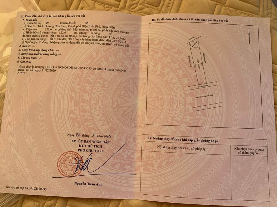 Bán nhà đất tại tổ dân phố 8, phường Him Lam