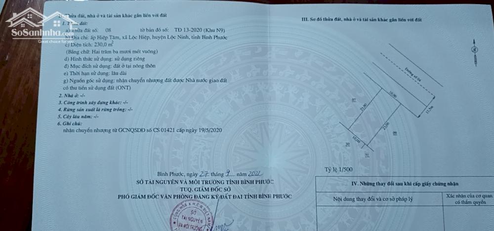 CHÍNH CHỦ CẦN BÁN NHANH LÔ ĐẤT NGAY TRUNG TÂM LỘC HIỆP - LÔC NINH - BÌNH PHƯỚC