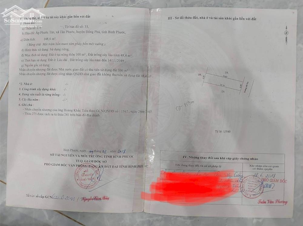 CHÍNH CHỦ CẦN BÁN GẤP LÔ ĐẤT TRUNG TÂM XÃ TÂN PHƯỚC - ĐỒNG PHÚ - BÌNH PHƯỚC