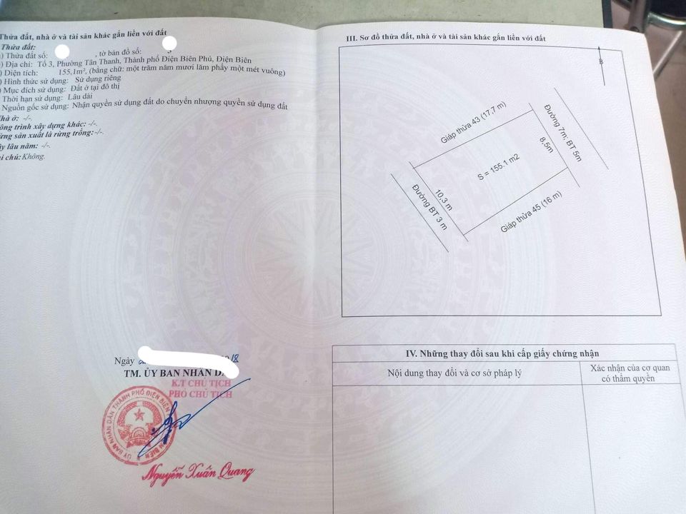 Bán đất vị trí trung tâm thành phố, tổ 2 phường Tân Thanh