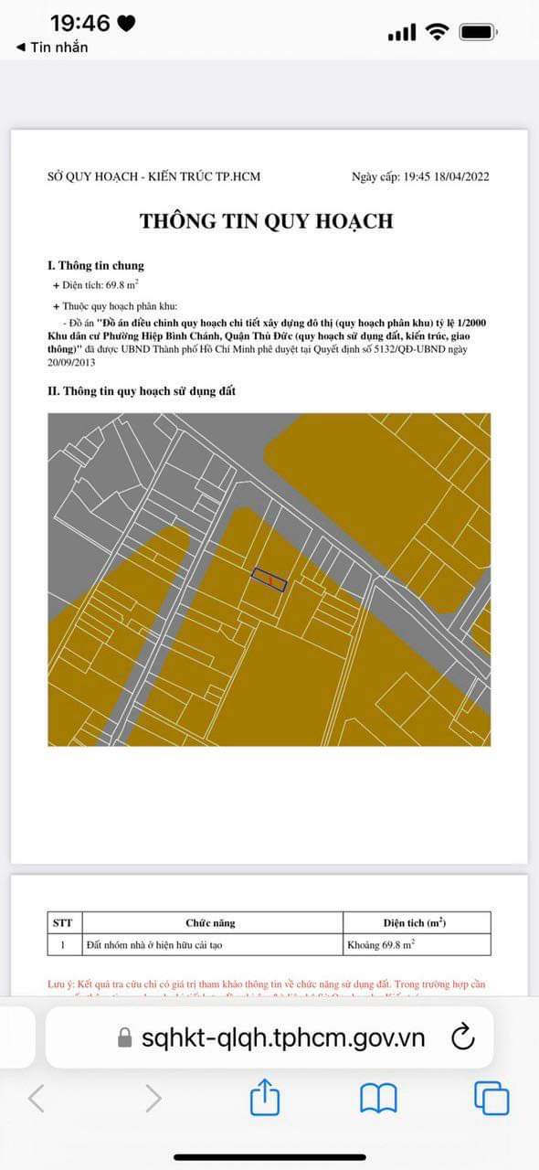 Cần bán Thửa đất (5*14)ĐS 26 P Hiệp Bình Chánh.Giá chỉ 5,5 tỷ