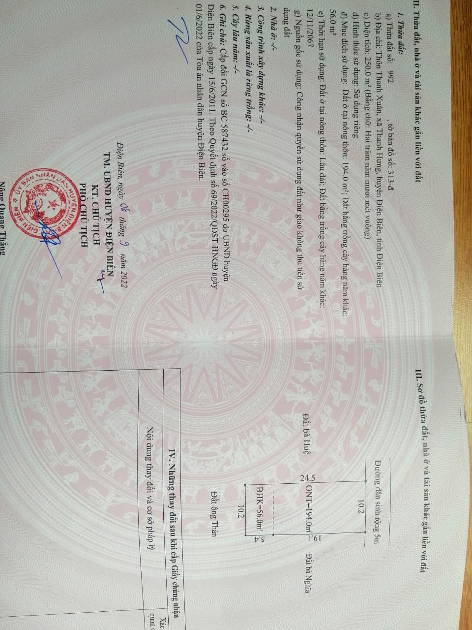 Cần bán đất gần ngay trung tâm thành phố Điện Biên Phủ