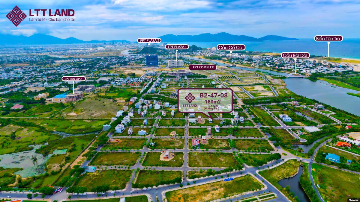 ĐẦU TƯ TỐT CHO TƯƠNG LAI LÔ 180m2 FPT City!