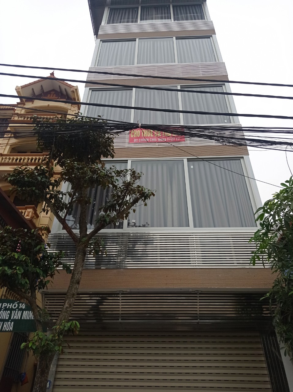 Cho thuê nhà phố Tam Trinh, 70m2 x 5.5 tầng, Mặt tiền 4.6m.