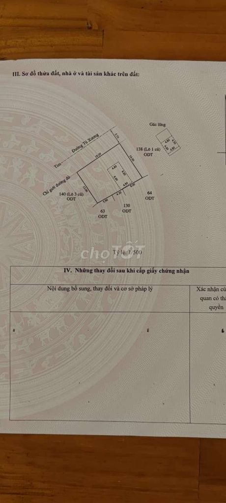 CHÍNH CHỦ CẦN BÁN LÔ ĐẤT MẶT TIỀN TẠI 12 TÚ XƯƠNG TÂY LỘC HUẾ.